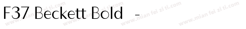 F37 Beckett Bold下载字体转换